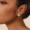 image:imageCicy Bell Heart Stud Earrings for Women 18K Gold Plated 925 Sterling Silver Rose Flower Pearl Trendy Elegant Earrings Jewelry Valentines DayGold
