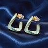 image:imageCicy Bell Twisted Hoop Earrings for Women Alloy Vintage Enamel Oil Dripping 925 Sterling Silver Needle Round Huggie Earring Jewelry GiftsStyle BGold