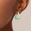 image:imageCicy Bell Twisted Hoop Earrings for Women Alloy Vintage Enamel Oil Dripping 925 Sterling Silver Needle Round Huggie Earring Jewelry GiftsStyle BGold