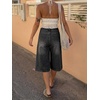 image:imageCicy Bell Womens Baggy Bermuda Jeans Shorts Wide Leg High Waisted Jorts Casual Knee Length Denim ShortsBlack