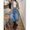 image:imageCicy Bell Womens Baggy Bermuda Jeans Shorts Wide Leg High Waisted Jorts Casual Knee Length Denim ShortsBlue