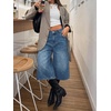 image:imageCicy Bell Womens Baggy Bermuda Jeans Shorts Wide Leg High Waisted Jorts Casual Knee Length Denim ShortsNavy