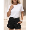 image:imageCicy Bell Womens Baggy High Waisted Jean Shorts Summer Wide Leg Cargo Jorts with Flap PocketsBlack