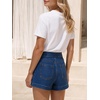image:imageCicy Bell Womens Baggy High Waisted Jean Shorts Summer Wide Leg Cargo Jorts with Flap PocketsNavy