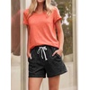 image:imageCicy Bell Womens Baggy High Waisted Jean Shorts Summer Wide Leg Jorts Casual Drawstring Denim ShortsBlack