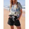 image:imageCicy Bell Womens Baggy High Waisted Jean Shorts Summer Wide Leg Jorts Casual Drawstring Denim ShortsBlack