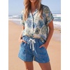 image:imageCicy Bell Womens Baggy High Waisted Jean Shorts Summer Wide Leg Jorts Casual Drawstring Denim ShortsBlue