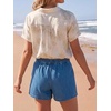 image:imageCicy Bell Womens Baggy High Waisted Jean Shorts Summer Wide Leg Jorts Casual Drawstring Denim ShortsBlue