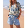 image:imageCicy Bell Womens Baggy High Waisted Jean Shorts Summer Wide Leg Jorts Casual Drawstring Denim ShortsLight Blue