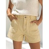 image:imageCicy Bell Womens Baggy High Waisted Jean Shorts Summer Wide Leg Jorts Casual Vintage Denim ShortsLight Khaki