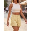 image:imageCicy Bell Womens Baggy High Waisted Jean Shorts Summer Wide Leg Jorts Casual Vintage Denim ShortsLight Khaki