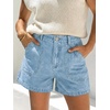 image:imageCicy Bell Womens Baggy High Waisted Jean Shorts Summer Wide Leg Jorts Casual Vintage Denim ShortsPale Blue
