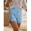 image:imageCicy Bell Womens Baggy High Waisted Jean Shorts Summer Wide Leg Jorts Casual Vintage Denim ShortsPale Blue