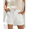 image:imageCicy Bell Womens Baggy High Waisted Jean Shorts Summer Wide Leg Jorts Casual Vintage Denim ShortsWhite