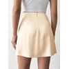 image:imageCicy Bell Womens Satin Mini Skirt Casual High Waisted Side Slit Aline Work Skirts with ShortsBeige