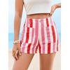 image:imageCicy Bell Womens Summer Striped Jean Shorts Casual High Waisted Wide Leg Denim Shorts Beach Vacation JortsStyle Cpink