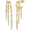 image:imageCicy Bell Dangle Earrings For Women 18k Gold Plated Triple Huggie Cute Statement Chain Dainty Drop Earrings Trendy JewelryStyle EGold