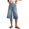 image:imageCicy Bell Womens Baggy Bermuda Jeans Shorts Wide Leg High Waisted Jorts Casual Knee Length Denim ShortsLight Blue