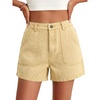 image:imageCicy Bell Womens Baggy High Waisted Jean Shorts Summer Wide Leg Jorts Casual Vintage Denim ShortsLight Khaki