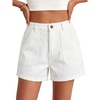 image:imageCicy Bell Womens Baggy High Waisted Jean Shorts Summer Wide Leg Jorts Casual Vintage Denim ShortsWhite
