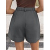 image:imageCicy Bell Dress Shorts for Women High Waisted Dressy Casual Shorts Wide Leg Business Work Pleated Trouser with PocketsGrey
