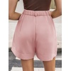 image:imageCicy Bell Dress Shorts for Women High Waisted Dressy Casual Shorts Wide Leg Business Work Pleated Trouser with PocketsPink