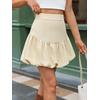 image:imageCicy Bell Womens Bubble Mini Skirt Casual Elastic Waist Y2k Puffy Summer Aline Skirts SkortsBeige