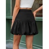 image:imageCicy Bell Womens Bubble Mini Skirt Casual Elastic Waist Y2k Puffy Summer Aline Skirts SkortsBlack