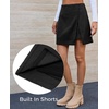 image:imageCicy Bell Womens Corduroy Mini Skirt Casual High Waisted Side Slit Aline Work Short Skirts Black
