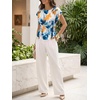 image:imageCicy Bell Womens Peplum Tops Summer Babydoll Cap Sleeve TShirts Dressy Casual Crew Neck Pleated BlousesBlueyellow