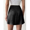 image:imageCicy Bell Womens Satin Mini Skirt High Waist Side Slit Work Casual Skirts  Builtin Shorts Aline Silky Wrap Skort Dressy Office WearBlack