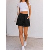 image:imageCicy Bell Womens Summer Pull on Jean Shorts Casual Trendy Elastic High Waisted Denim Shorts Baggy Seam Jorts with PocketsBlack