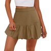 image:imageCicy Bell Womens Bubble Mini Skirt Casual Elastic Waist Y2k Puffy Summer Aline Skirts SkortsBrown