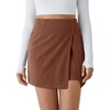 image:imageCicy Bell Womens Corduroy Mini Skirt Casual High Waisted Side Slit Aline Work Short Skirts