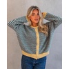 image:imageCicy Bell Womens Striped Cardigan Sweaters Long Sleeve Button Up Knit Tops  Color Block Loose Fit Button Down Open Front Casual Cardigan Fall WinterCoffee