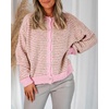 image:imageCicy Bell Womens Striped Cardigan Sweaters Long Sleeve Button Up Knit Tops  Color Block Loose Fit Button Down Open Front Casual Cardigan Fall WinterLilac