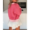 image:imageCicy Bell Womens Striped Cardigan Sweaters Long Sleeve Button Up Knit Tops  Color Block Loose Fit Button Down Open Front Casual Cardigan Fall WinterRed