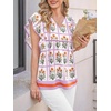 image:imageCicy Bell Womens Floral Peplum Babydoll Tops Ruffle Cap Sleeve V Neck Blouses Summer Casual Boho Flowy ShirtsPurple