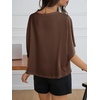 image:imageCicy Bell Womens Oversized T Shirts Batwing Half Sleeve Summer Casual Crewneck Cropped Tops Loose Fit Basic TeesBrown
