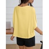 image:imageCicy Bell Womens Oversized T Shirts Batwing Half Sleeve Summer Casual Crewneck Cropped Tops Loose Fit Basic TeesYellow