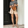 image:imageCicy Bell Womens Ruffle Short Sleeve T Shirt Summer Casual Crew Neck Tops Loose Fit Basic TeesDark Grey
