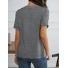 image:imageCicy Bell Womens Ruffle Short Sleeve T Shirt Summer Casual Crew Neck Tops Loose Fit Basic TeesDark Grey