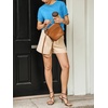 image:imageCicy Bell Womens Ruffle Short Sleeve T Shirt Summer Casual Crew Neck Tops Loose Fit Basic TeesRoyal Blue