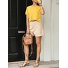 image:imageCicy Bell Womens Ruffle Short Sleeve T Shirt Summer Casual Crew Neck Tops Loose Fit Basic TeesYellow