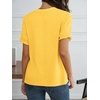 image:imageCicy Bell Womens Ruffle Short Sleeve T Shirt Summer Casual Crew Neck Tops Loose Fit Basic TeesYellow