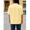 image:imageCicy Bell Womens Short Sleeve Satin V Neck Blouse Relaxed Fit Button Down Shirts Dressy Casual Work Tops Yellow