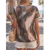 image:imageCicy Bell Womens Summer Floral TShirts Short Sleeve Crew Neck Trendy Casual Tops Loose Fit TeesBlackbrown