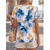 image:imageCicy Bell Womens Summer Floral TShirts Short Sleeve Crew Neck Trendy Casual Tops Loose Fit TeesFloral Blue