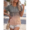 image:imageCicy Bell Womens Summer Floral TShirts Short Sleeve Crew Neck Trendy Casual Tops Loose Fit TeesGrayish Orange