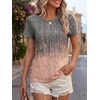 image:imageCicy Bell Womens Summer Floral TShirts Short Sleeve Crew Neck Trendy Casual Tops Loose Fit TeesGrayish Orange